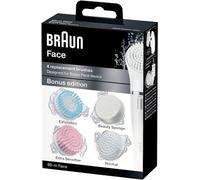 Braun Face 80-m Brosse Édition Bonus pour les Peaux Normales - Lot de 4 Brosses de Remplacement