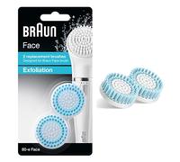 BRAUN Face Brosse Exfoliante pour Nettoyer les Pores en Profondeur Lot de 2 Brosses de Remplacement
