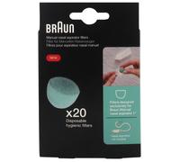 Braun Filtres pour le Mouche-bébé manuel 1 | 20 pièces | Filtres jetables et hygiéniques | À utiliser avec le Braun Mouche-bébé manuel 1 | BNF020