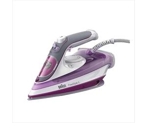 Braun FreeStyle 5 SI 5037 VI, Fer à Repasser avec Semelle FreeGlide 3D, Verticale, Jet de Vapeur 200 g/min, Réservoir d'Eau 300 ml, 2700 W, Violet