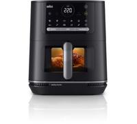 Braun MultiFry 5 - Air Fryer 6L avec 20 Programmes, 2000W, Noir Mat | Cuisson Sans Huile, Fenêtre de Visualisation, Température 80-220°C, Panier Céramique Sans PFAS, Facile À Nettoyer, HF5075IBK