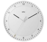 Braun Grande Horloge Murale analogique Classique avec Mouvement de Balayage Silencieux, Facile à Lire, diamètre de 30cm, en Blanc, modèle BC17W.