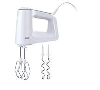 Braun Batteur HM3100WH avec fouet et pétrin blanc 500 W