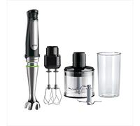 Braun Hogar MultiQuick 7 Blender à Bras, contrôle des sauvures, pièces adaptées au lave-vaisselle, verre en plastique sans BPA 600 ml, hachoir 500 ml, lame pour glace, MQ 7035XBI, 1000 W, noir