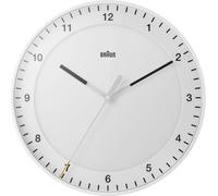 Braun Horloge murale à quartz classique blanche / Mouvement silencieux précis / Aiguille des secondes avec effet de flottement (sans tic-tac) / Verre trempé / 30 cm