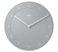 Braun Horloge Murale analogique Classic avec Mouvement à Quartz Silencieux, Facile à Lire, 20 cm de diamètre, en Gris, modèle BC06G.