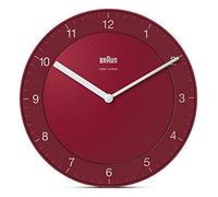 Braun Horloge Murale Radio-pilotée en Plastique, Rouge, Normale