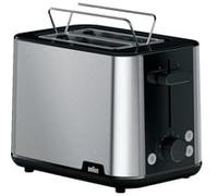 Braun HT 1510 8 2 part(s) 900 W Noir, Acier inoxydable, Grille-pain