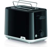 Braun HT1010BK Grille-pain 2 tranches 1.000 watts Support pour petits pains