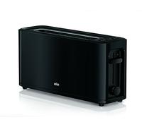 Braun ht3110bk - Grille-pain, 1000 W, 1 port, contrôle déplacement, grille démontable, stockage de câble, Noir