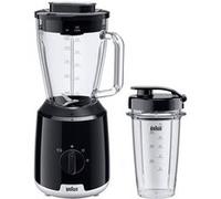 Braun Mélangeur PowerBlend 1 JB1051BK – 600 W, 2 vitesses, verre Smoothie2Go, noir