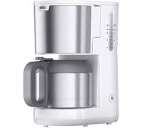 Braun KF 1505 WH Cafetière acier inoxydable, blanc verseuse thermofuge