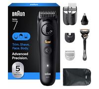 Braun Kit de rasage tout-en-un pour homme série 7 AIO 7530, barbe, visage, nez, oreille, tondeuse à cheveux, tondeuse pour le corps et manscaping
