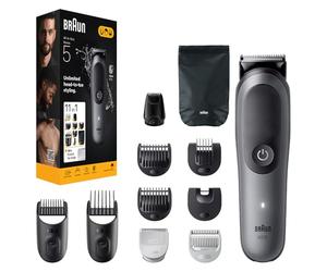 Braun Kit tout-en-un série 5, kit de toilettage 11 en 1 de la tête aux pieds, lames ultra tranchantes, rasoir électrique pour homme, rasoir pour le corps, tondeuse à barbe et tondeuse à cheveux