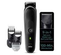 Braun MGK5410 Tondeuse à barbe, Tondeuse à cheveux, Tondeuse corps, Tondeuse nez & oreilles lavable noir