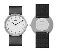 Braun Montre à Quartz analogique à 2 Aiguilles avec Bracelet supplémentaire en Caoutchouc de Silicone, Barrettes à Ressort à dégagement Rapide, 38 mm.