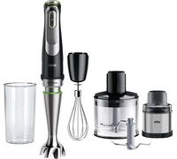 Braun | MQ9138XI MultiQuick 9 | 1200 W | Mixeur plongeant | Nombre de vitesses 3 | Hachoir | Broyeur à glace | Noir/Acier inoxydable