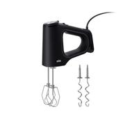 Braun MultiMix 5 - Batteur Electrique avec 2 Accessoires, 800W, Noir | 7 Vitesses + Turbo, Démarrage Progressif et Anti-éclaboussures, Inclut Fouets MultiWhisk et Crochets Pétrisseurs, HM5200BK