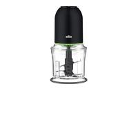 Braun MultiPractic 3 CH3011BK Destructeur de papier à 4 lames en acier inoxydable, 1 fonction poussoir, hachoir à glace, passe au lave-vaisselle, 500 W, noir