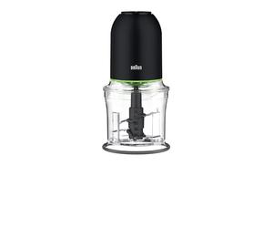 Braun MultiPractic 3 CH3011BK Destructeur de papier à 4 lames en acier inoxydable, 1 fonction poussoir, hachoir à glace, passe au lave-vaisselle, 500 W, noir