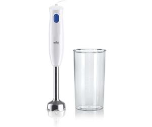 Braun MultiQuick 1 - Mixeur Plongeant 450W Pied en Métal Blanc | Mixeur Plongeant, Vitesse Unique Simple, Système EasyTwist, Gobelet Doseur 600 Ml, Lavable au Lave-vaisselle, MQ10.001MWH