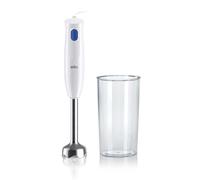 Braun MultiQuick 1 MQ10.001M, Mixeur Plongeant Extra Léger, Pied Mixeur en Acier Inoxydable, Système EasyTwist, Pièces Lavables au Lave-vaisselle, Verre Doseur de 600 ml sans BPA, 450W, Blanc