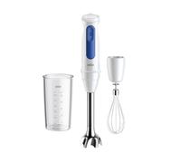 Braun MultiQuick 3 MQ30.051M, Mixeur Plongeant avec Technologie PowerBell VPlus, 2 Vitesses+Turbo, EasyClick Plus Accessoires, Technologie Anti Éclaboussures, Verre 600ml, Fouet À Fil, 900W, Blanc