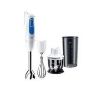 Braun Multiquick 3 MQ3025WH Spaghetti - Mixeur à main - 700 Watt - blanc/bleu