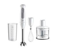 Braun MultiQuick 5 - Mixeur Plongeant avec mini hachoir et Fouet pour Soupes, Smoothies et Milkshakes, 21 Vitesses + Turbo, mini hachoir 500ml, Verre Doseur 600ml, 1000W, Blanc (MQ50236M)