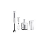 Braun MultiQuick 5 MQ50.236M, Mixeur Plongeant Technologie PowerBell Plus, 21 Vitesses & Turbo, Système EasyClick Plus, Tige Acier Inoxydable, Fouet, Hachoir 350ml et Bécher 600ml Inclus, 1000W, Blanc