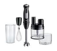 Braun MultiQuick 5 Pro MQ 55.755 M, Mixeur Plongeant Technologie PowerBell Plus, 25 Vitesses & Turbo, Système EasyClick Plus, Mini Robot Culinaire, Fouet en Métal & Bécher 500ml Inclus,1000W, Noir