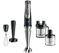 Braun MultiQuick 9 - Mixeur Plongeant, Anti Splash, Sélection Précise de la Vitesse, Active PowerDrive pour des Résultats Onctueux, Blender 1,2L, Hachoir, Verre Doseur 600mL, 1200W, Noir (MQ9187XLI)