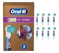 Braun Oral-B Kids Spiderman 8 pièces, Tête brosse à dent électrique