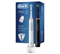 Braun - Oral-B Pro - 3 3900 - Brosse à dents électrique - Avec 3 modes de brossage et contrôle visuel de la pression à 360° - Pour soins dentaires - Blanc et noir