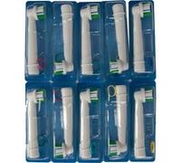 Oral-B Pro Lot De 10 Brossettes De Rechange Précision Clean, AUTHENTIQUES, Blanches, 3 Types De Filaments Et Tête Ronde Pour Un Nettoyage Précis, Embouts Pour Brosses A Dents Electriques Oral B Pro