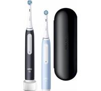 ORAL-B iO Série 3 Duo Noir/Bleu Glacé - Brosse à dents électrique - Soin des gencives avec détection intelligente
