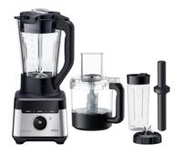 Braun PowerBlend 7 - Blender 10 Vitesses + Pulse, 1400 W Jusqu’à 30 000 Tr/Min, Bol Triangulaire TriAction 2L, Robot Multifonction, Tasse de voyage 600ml, pour Smoothies et Sauces, Noir (JB7568BK)