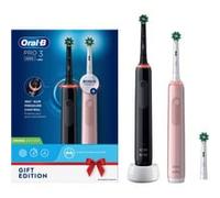 Oral-B Pro 3 3900N Gift Edition Adulte Brosse à dents rotative oscillante Noir, Rose