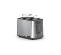 Braun PurShine HT1510GY, Grille-pain à 2 fentes, 8 niveaux de torréfaction, fonctions de chauffage et de décongélation, plateau à miettes, 900 W, gris