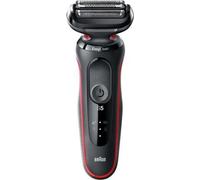 Braun Rasoir 50-R1200s Batterie, Temps de charge 1 h, Lithium-Ion, Nombre de têtes de rasage/lames 3, Noir/Rouge, Wet & Dry