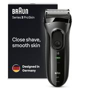 BRAUN Rasoir Electrique A Barbe Homme Series 3 Pro Skin 3020s, Noir, Etanche Et Sans Fil, Grille Rechargeable, Tête De Précision Pour Rasage Du Visage Efficace, Tondeuse Intégrée