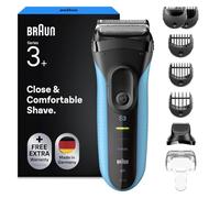 Braun Rasoir électrique homme Series 3 3010BT – Bleu, étanche, micro-peigne, 5 sabots