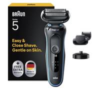 BRAUN Rasoir Electrique Homme Series 5 51-M4500cs, Etanche, 3 Lames Flexibles Pour Raser Doucement Le Visage et La Barbe, Coffret De Rasage Avec Tondeuse A Barbe Et Brosse De Nettoyage