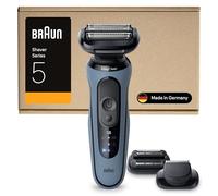 Braun Rasoir Electrique Homme Series 5 52-A1820SI, Azure, Etanche, Lames Flexibles Pour Raser Doucement Le Visage, 2 Modes De Rasage, Coffret Avec Accessoire Tondeuse A Barbe De Trois Jours