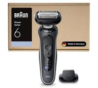 Braun Rasoir Electrique Homme Series 6 62-G1200SI Gris, Etanche, Lames Flexibles Pour Raser Doucement La Barbe et Le Visage, 2 Modes De Rasage, Tondeuse De Précision, Coffret Avec Brosse De Nettoyage