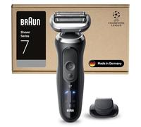 BRAUN Rasoir Electrique Homme Series 7 72-N1200SI Noir, Etanche, Lames Flexibles Pour Bien Raser Le Visage, 3 Modes De Rasage De Barbe, Avec Tondeuse De Précision, Coffret Avec Brosse De Nettoyage