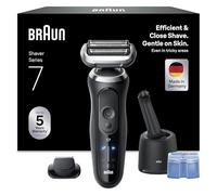Braun Rasoir Electrique Homme Series 7 72-N7200cce, Etanche, Lames Flexibles Pour Bien Raser Le Visage et 3 Modes De Rasage, Accessoire Tondeuse A Barbe, Coffret Avec Une Station De Nettoyage