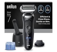 Braun Rasoir Electrique Homme Series 7 72-N7200cce, Etanche, Lames Flexibles Pour Bien Raser Le Visage et 3 Modes De Rasage, Accessoire Tondeuse A Barbe, Coffret Avec Une Station De Nettoyage