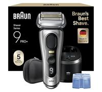 Braun Rasoir Electrique Hommes Series 9 PRO+ 9467cc, Etanche, Lame ProLift, Tondeuse Pro Trimmer Pour Rasage De Précision, Kit Barbe Homme Avec 5 Eléments De Rasage, Coffret Avec Station De Nettoyage