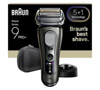 Braun Rasoir Electrique Homme Series 9+ PRO 9615S Argent, Etanche, Lames De Précision Ultra-Fines Et Tondeuse Pro Trimmer Pour Bien Raser La Barbe, Coffret Rasage Avec Etui De Voyage